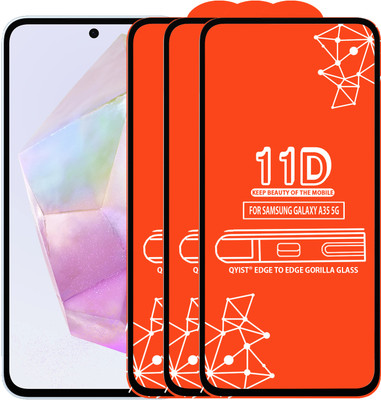 Qyist Edge To Edge Tempered Glass for Samsung Galaxy A35 5G(Pack of 3)