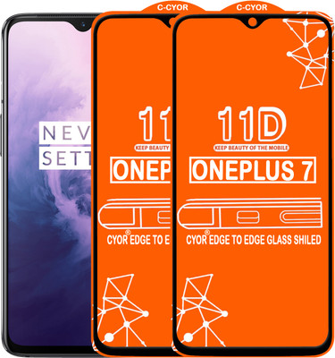 CYOR Edge To Edge Tempered Glass for ONEPLUS 7(Pack of 2)