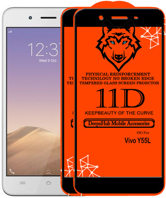 DeepzHub Edge To Edge Tempered Glass for VIVO Y55L(Pack of 2)