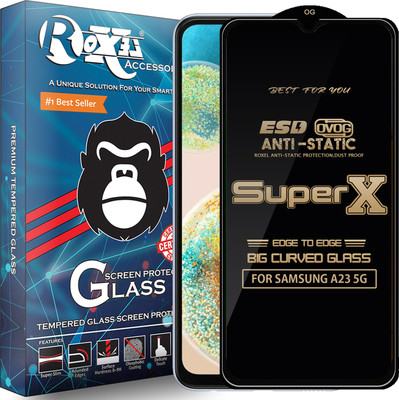Roxel Edge To Edge Tempered Glass for SAMSUNG A23 5G(Pack of 1)