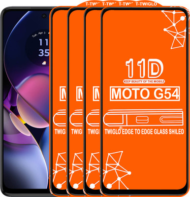 TWIGLO Edge To Edge Tempered Glass for MOTO G54(Pack of 4)