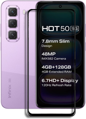 Caseline Edge To Edge Tempered Glass for Infinix Hot 50 5G(Pack of 1)