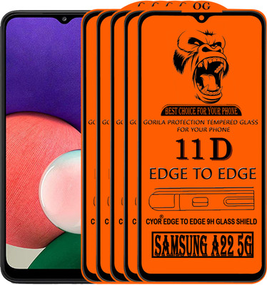 CYOR Edge To Edge Tempered Glass for SAMSUNG A22 5G(Pack of 5)
