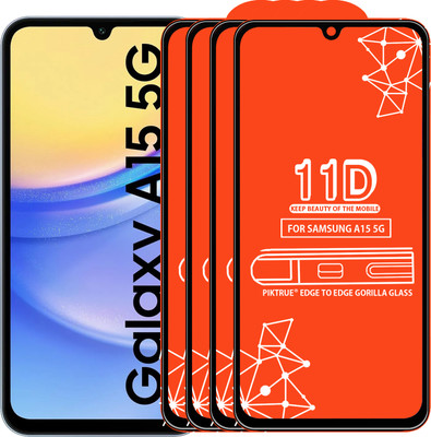PikTrue Edge To Edge Tempered Glass for SAMSUNG A15 5G(Pack of 4)