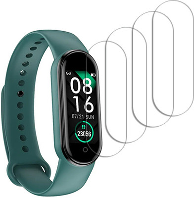 ARBAN Edge To Edge Tempered Glass for Smart Watch M5 Mi Band 5 Fitness Tracker 1.44 inch SMARTWATCH SCREEN GUARD(Pack of 4)
