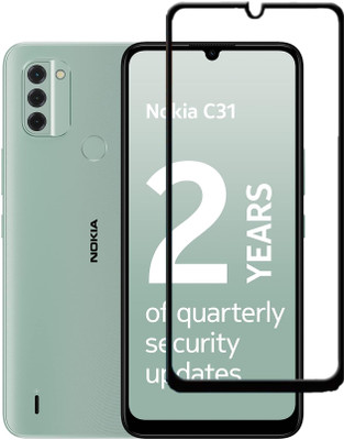 ROYALBASE Edge To Edge Tempered Glass for Nokia C31(Pack of 1)