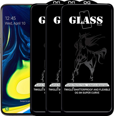 TWIGLO Edge To Edge Tempered Glass for SAMSUNG A90(Pack of 3)