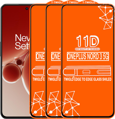 TWIGLO Edge To Edge Tempered Glass for ONEPLUS NORD 3 5G(Pack of 3)