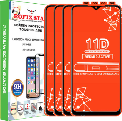 Rofix star Edge To Edge Tempered Glass for REDMI 9 ACTIVE(Pack of 4)