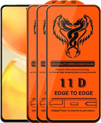 Forego Edge To Edge Tempered Glass for Vivo S15 5G(Pack of 3)