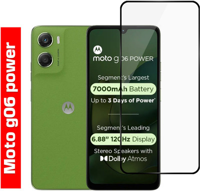 Gorilla Cases Edge To Edge Tempered Glass for Moto g06 power(Pack of 1)
