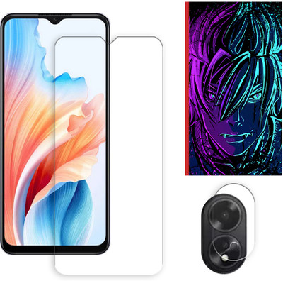 SOMTONE Edge To Edge Tempered Glass for Oppo A18 4G Tempered Glass Screen Protector | Anti-Scratch | Edge to Edge Full Coverage | 9H Hardness (1 FRONT SCREEN GUARD + 1 CAMERA LENS PROTECTOR + 1 FREE BACK EMBOSSED SKIN002)(Pack of 3) SOMTONE Edge To Edge Tempered Glass for Oppo A18 4G Tempered Glass Screen Protector | Anti-Scratch | Edge to Edge Full Coverage | 9H Hardness (1 FRONT SCREEN GUARD + 1 CAMERA LENS PROTECTOR + 1 FREE BACK EMBOSSED SKIN002)(Pack of 3)