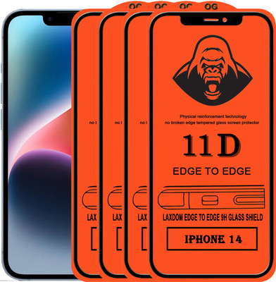 Laxdom Edge To Edge Tempered Glass for APPLE IPHONE 14(Pack of 4)