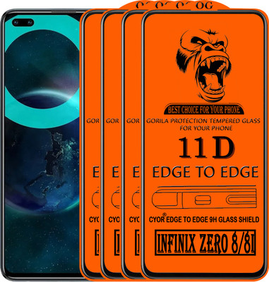 CYOR Edge To Edge Tempered Glass for INFINIX ZERO 8I(Pack of 4)
