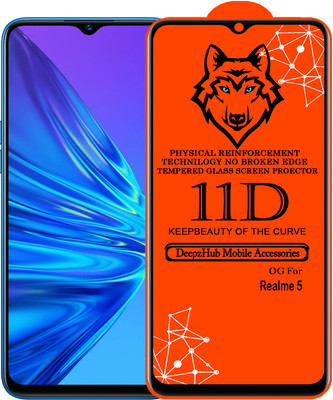 DeepzHub Edge To Edge Tempered Glass for Realme 5(Pack of 1)