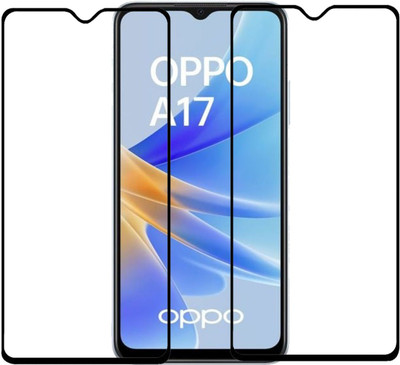 SNMART Edge To Edge Tempered Glass for OPPO A17(Pack of 2)