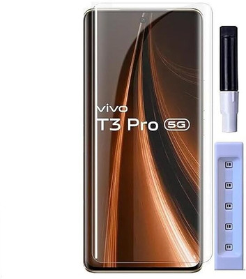 crixus Edge To Edge Tempered Glass for vivo T3 Pro 5G(Pack of 1)
