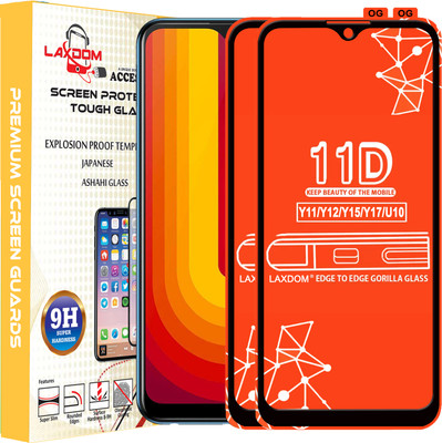 Laxdom Edge To Edge Tempered Glass for VIVO Y11(Pack of 2)
