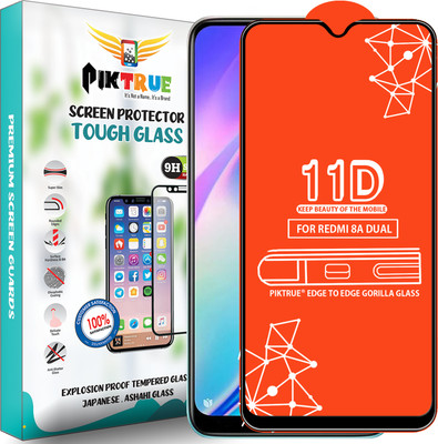 PikTrue Edge To Edge Tempered Glass for Redmi 8A Dual(Pack of 1)
