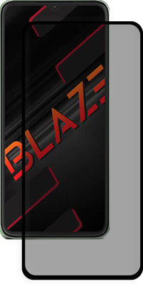 HUPSHY Edge To Edge Tempered Glass for LAVA Blaze(Pack of 1)