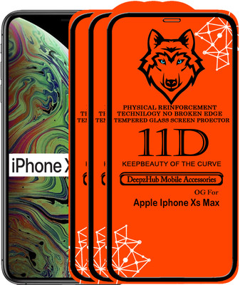 CRodible Edge To Edge Tempered Glass for Apple iPhone XS Max(Pack of 3)