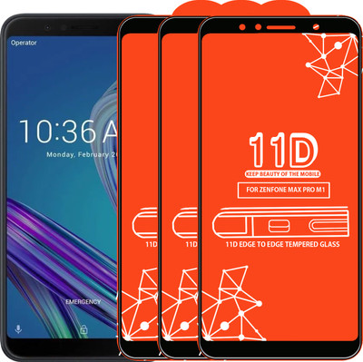 Roxel Edge To Edge Tempered Glass for Asus Zenfone Max Pro M1(Pack of 3)