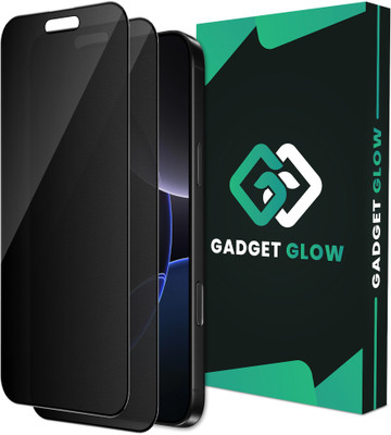 Gadget Glow Edge To Edge Tempered Glass for iPhone 16, Apple iPhone 16, Matte Privacy Anti Spy Protection Glass with Cable Protector(Pack of 1)