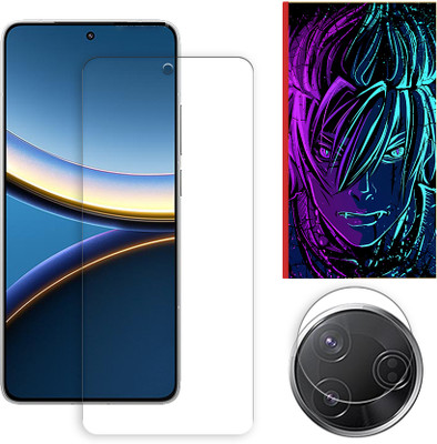 ARBAN Tempered Glass Guard for Poco F7 Pro 5G Tempered Glass Screen Protector | Anti-Scratch | Edge to Edge Full Coverage | 9H Hardness (1 FRONT SCREEN GUARD + 1 CAMERA LENS PROTECTOR + 1 FREE BACK EMBOSSED SKIN002)(Pack of 1)