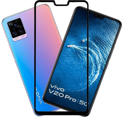 raians Edge To Edge Tempered Glass for Vivo V20 Pro(Pack of 2)