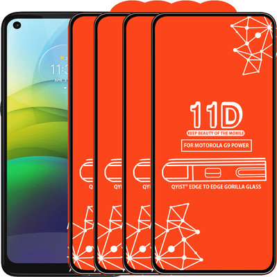 Qyist Edge To Edge Tempered Glass for Motorola G9 Power(Pack of 4)