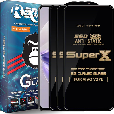 Roxel Edge To Edge Tempered Glass for VIVO V27E(Pack of 3)