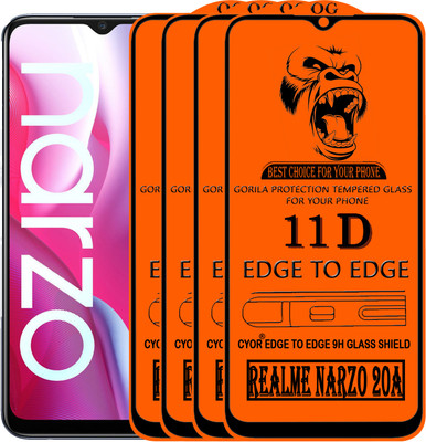 CYOR Edge To Edge Tempered Glass for REALME NARZO 20A(Pack of 4)