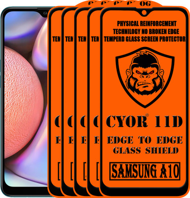 CYOR Edge To Edge Tempered Glass for SAMSUNG A10(Pack of 5)