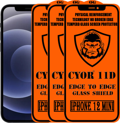 CYOR Edge To Edge Tempered Glass for IPHONE 12 MINI(Pack of 3)