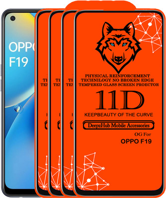 DeepzHub Edge To Edge Tempered Glass for OPPO F19(Pack of 4)