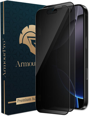 ArmourPro Edge To Edge Tempered Glass for iPhone 16 Pro, Apple iPhone 16 Pro, Privacy Anti Spy Glass(Pack of 2)