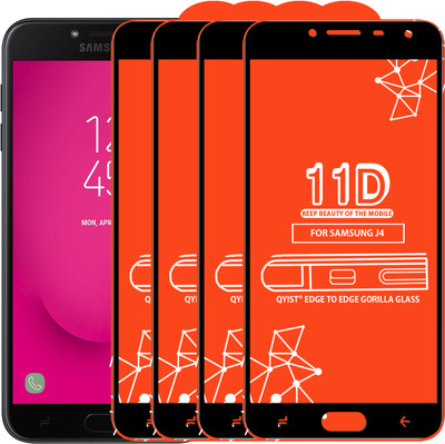 Qyist Edge To Edge Tempered Glass for Samsung Galaxy J4(Pack of 4)