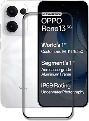 Monogamy Edge To Edge Tempered Glass for Oppo Reno 13 5G, Oppo Reno 13, Reno99(Pack of 1)