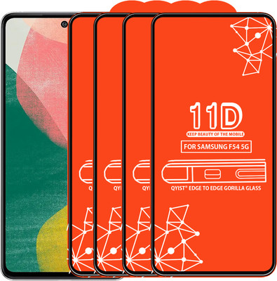 Qyist Edge To Edge Tempered Glass for Samsung F54 5G(Pack of 4)