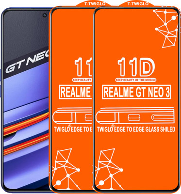 TWIGLO Edge To Edge Tempered Glass for REALME GT NEO 3(Pack of 2)