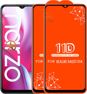 SEVEN7STAR Edge To Edge Tempered Glass for Realme Narzo 20A(Pack of 2)