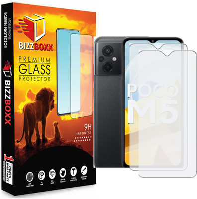 BizzBoxx Edge To Edge Tempered Glass for POCO M5, POCO M4 5G/*DuraGlass*Tempered Glass/Full Screen Coverage-Edge to Edge/9H/Matte(Pack of 2)