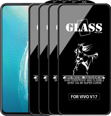 Qyist Edge To Edge Tempered Glass for VIVO V17(Pack of 4)