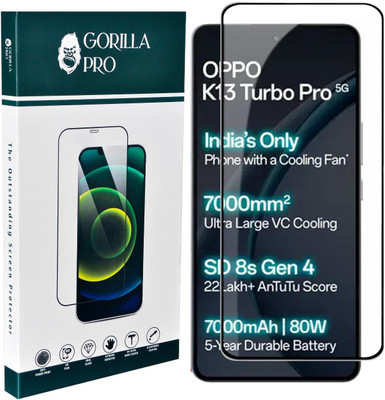 GORILLA PRO Edge To Edge Tempered Glass for OPPO K13 Turbo Pro 5G(Pack of 1)