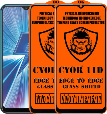 CYOR Edge To Edge Tempered Glass for VIVO Y15(Pack of 2)