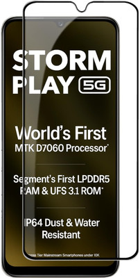 INFINITYWORLD Edge To Edge Tempered Glass for Lava Storm Play 5G(Pack of 1)