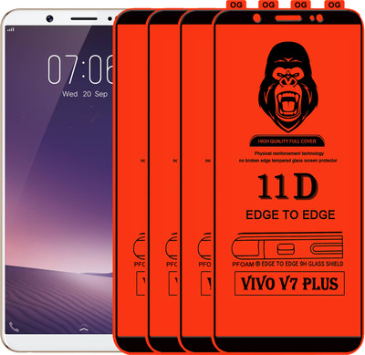 Laxdom Edge To Edge Tempered Glass for VIVO V7 Plus(Pack of 4)
