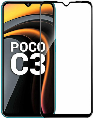 MD SmartBuy Edge To Edge Tempered Glass for POCO C3(Pack of 1)