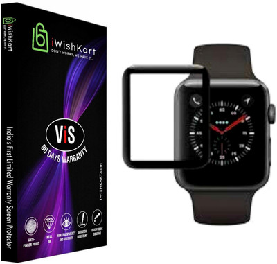 iWishKart Edge To Edge Tempered Glass for Apple Watch Series 3 42mm, iwatch 42 mm, Smart Watch NOT Included, NOT Tempered Glass, Curved Screen Guard(Pack of 1)