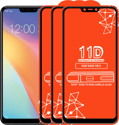 Qyist Edge To Edge Tempered Glass for Vivo Y81I(Pack of 3)